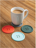 Button Coasters 4 pk