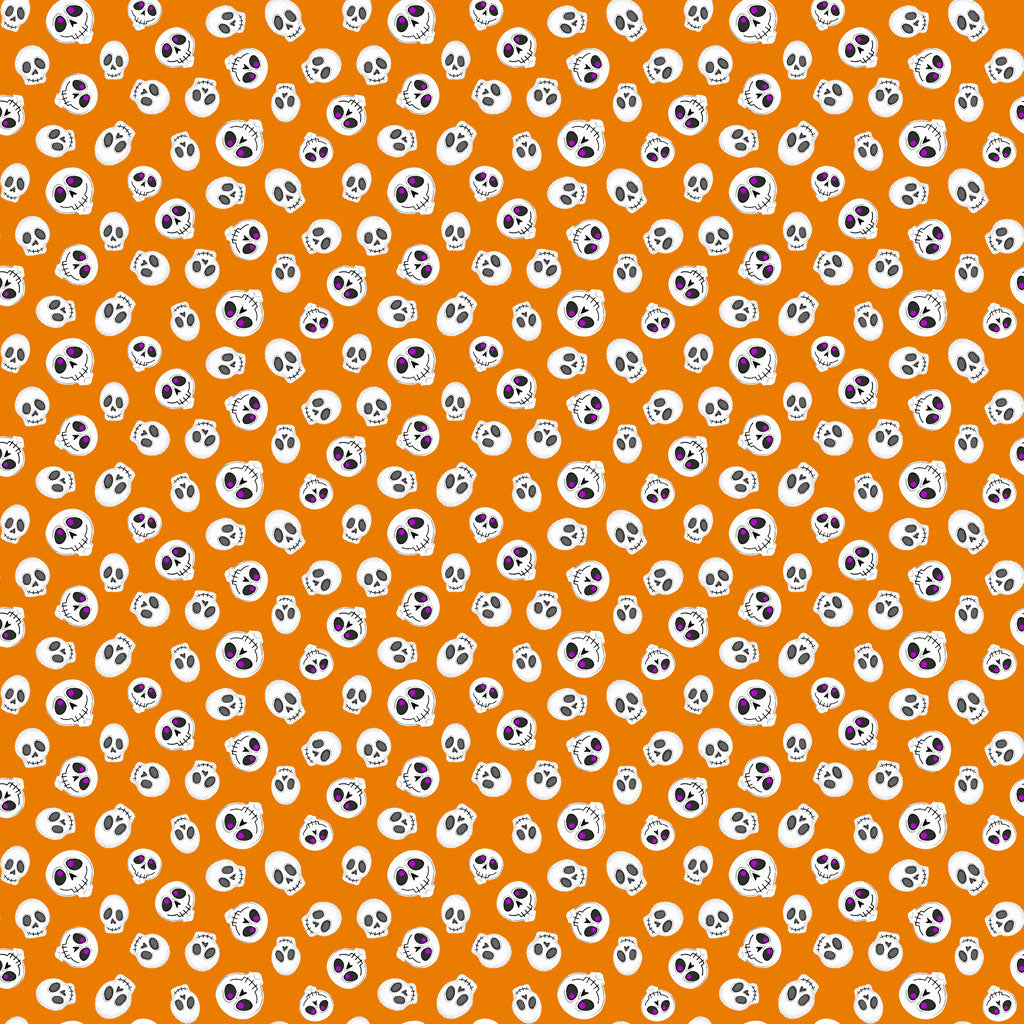 Hey Boo! - Skulls on Orange