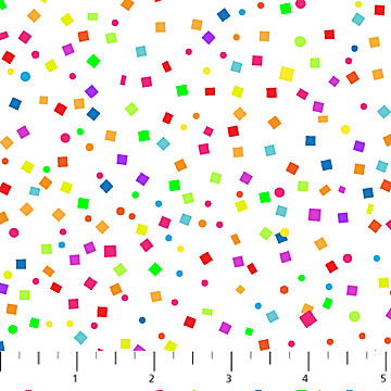 Hooray! - Confetti - Multi-Colour on White