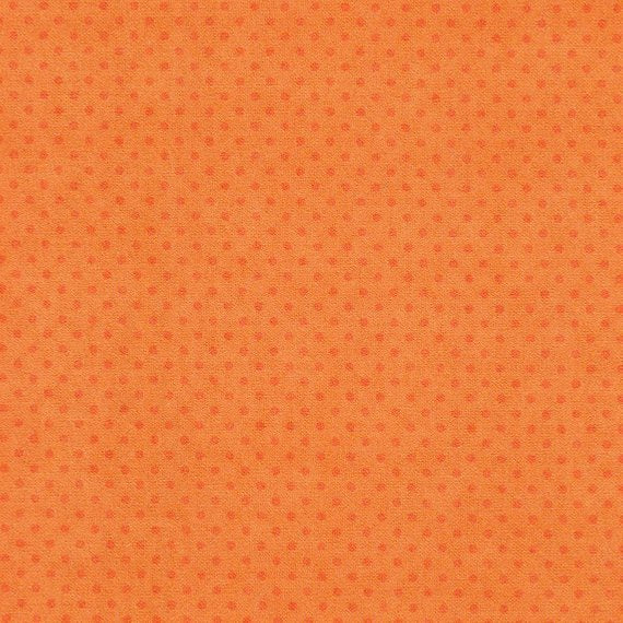 Orange flannel tone on tone small polka dots