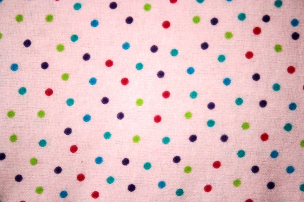 Scrap Bags - Cotton Flannel - Multi-Coloured Polka Dots - A