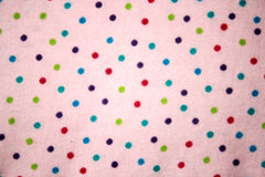 Flannel Pink multi dots small