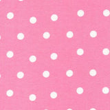 Pink flannel large white dots