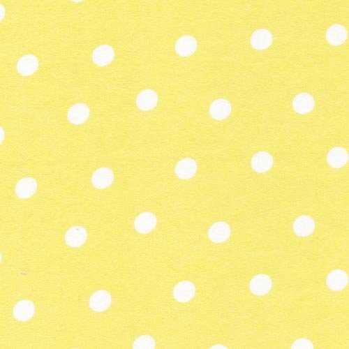 Yellow flannel large white dots