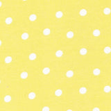 Yellow flannel large white dots