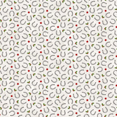 Howdy Christmas - Horseshoes on Taupe