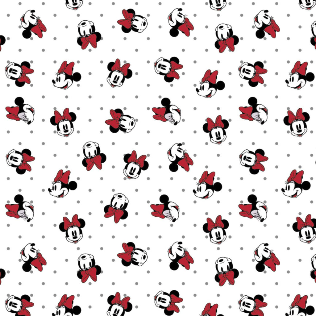 Minnie Mouse Dreaming In Dots - Minnie's head on White