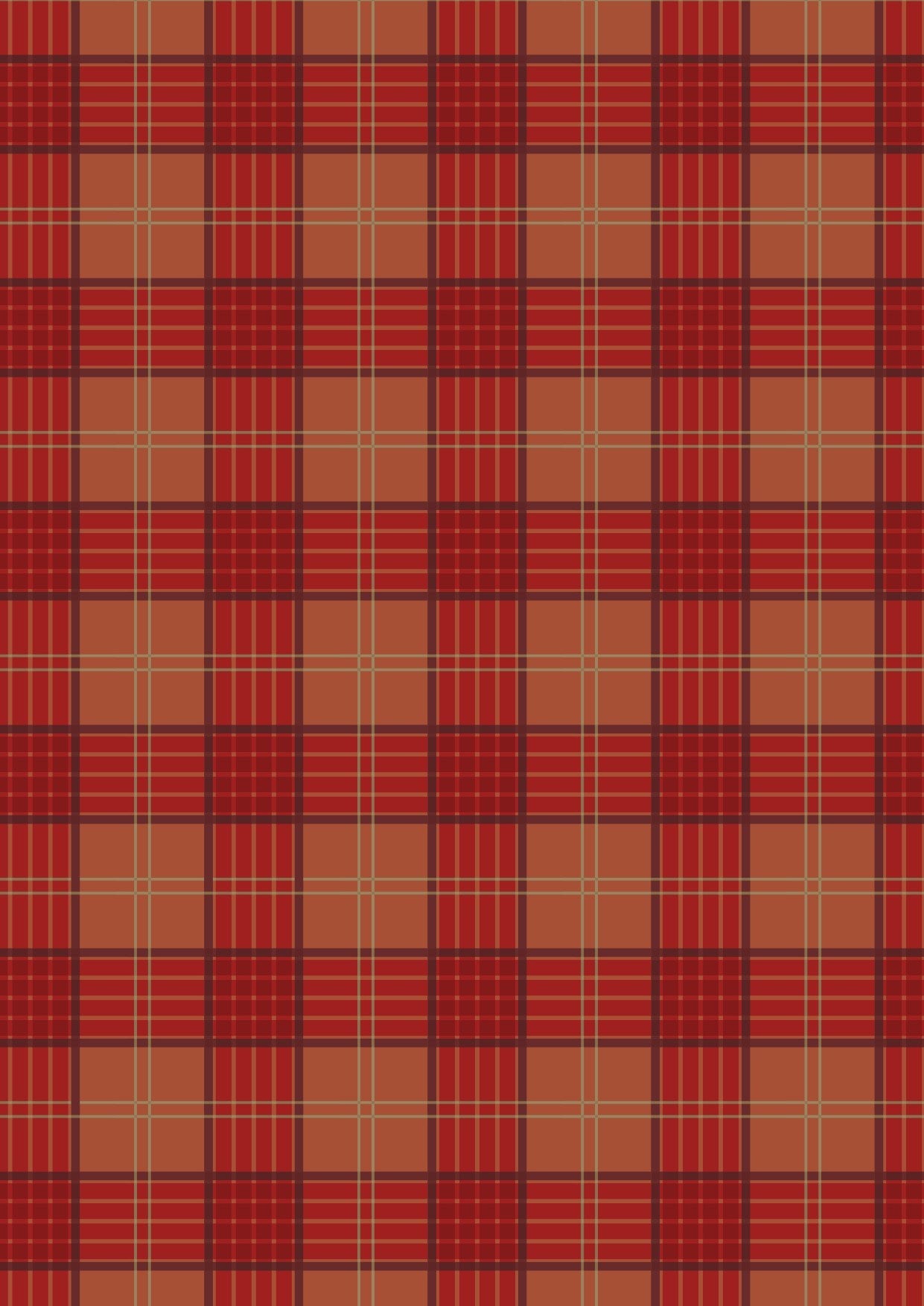 Celtic Coorie - Red and Warm Orange Check - Fat Quarter