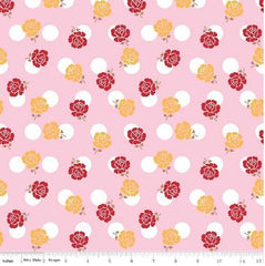 Sew Cherry 2: Flowers and Circles on Pink - Fat Eighth