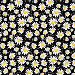 Home Is Where The Honey Is - Blooming Daisies - Black