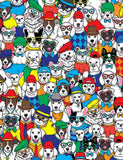 Dapper Dog - Cartoon Dogs in Hats, Packed - Fat Eighth
