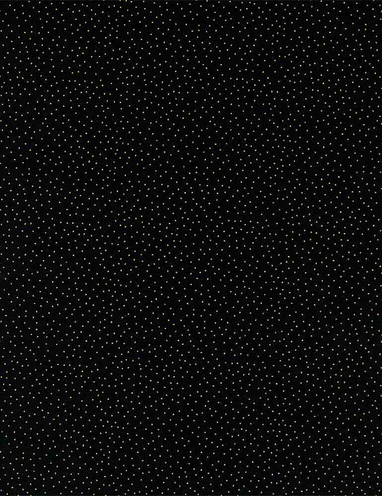 Dots -Pin Dots with Gold Metallic on Black