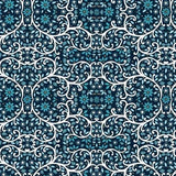 Filigree and Winter Floral's on Blue