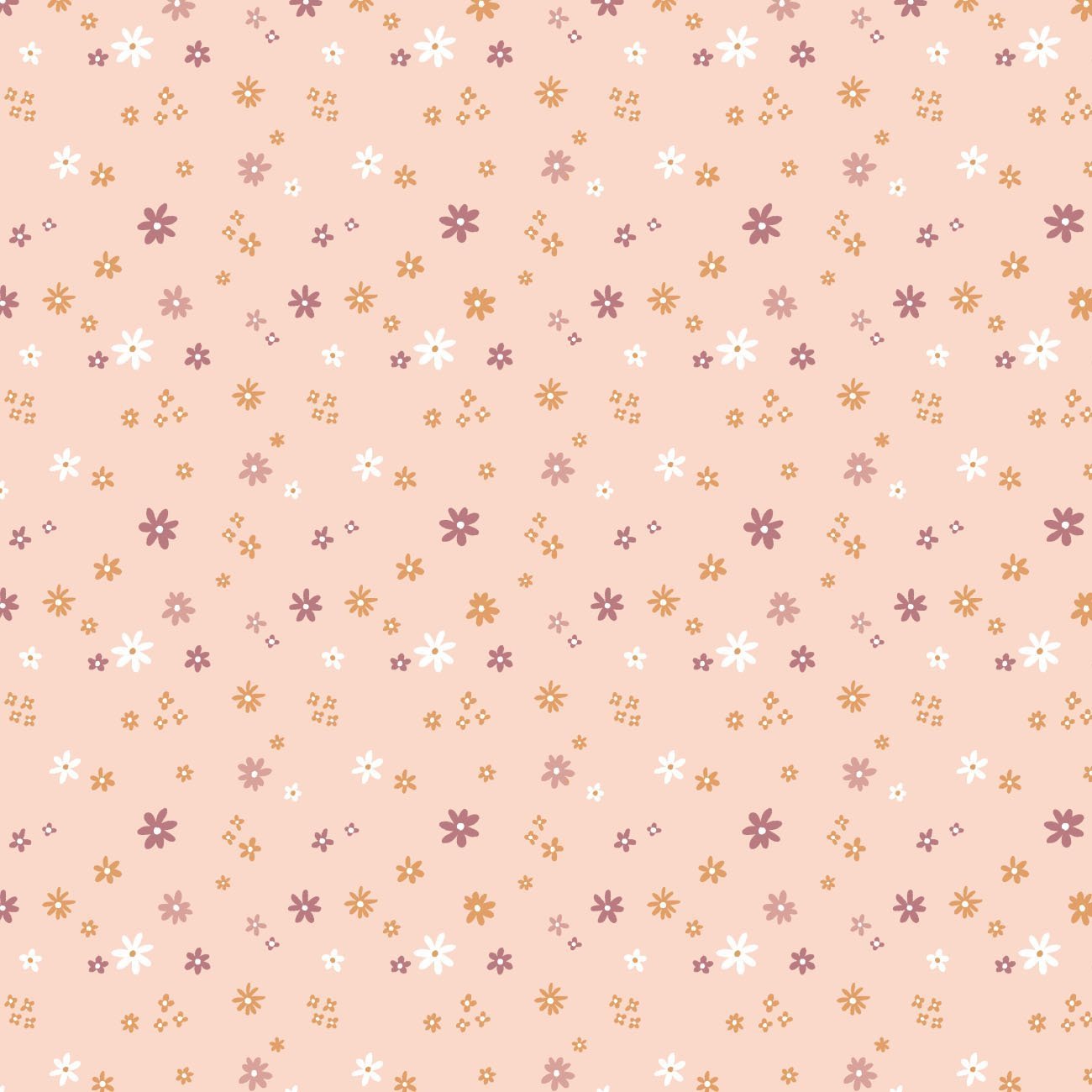 Smitten Kittens - Serene Flowers on Pink