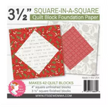 Square in a Square Quilt Block Foundation Paper - 3.5"
