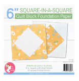 Square in a Square Quilt Block Foundation Paper - 6"