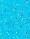 Utopia  - Small Gold Metallic Paint Splatters - Turquoise