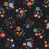 Hidden Canyon Jersey Knits - Flowers on Black