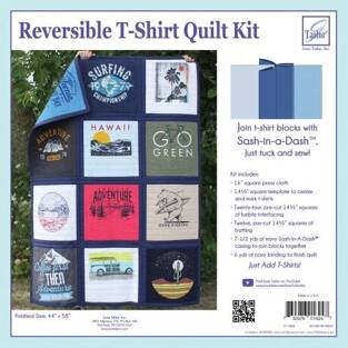 Reversible T-Shirt Quilt Kit - Navy