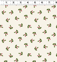 Merry & Bright - Holly on Light Khaki